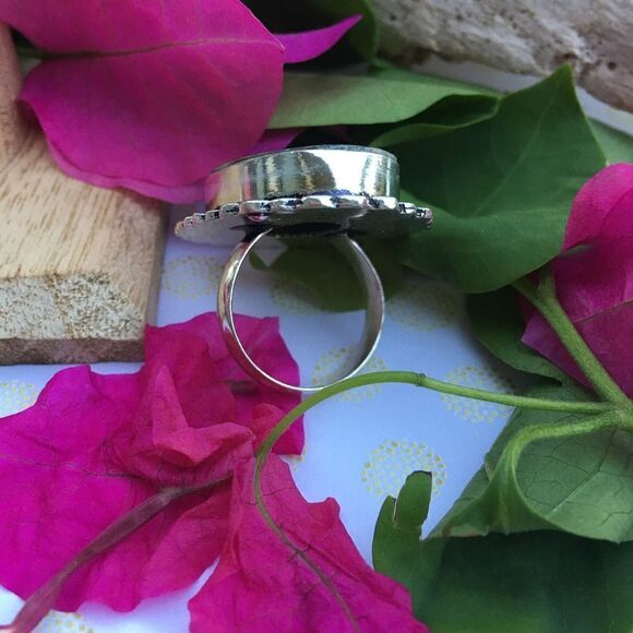 Abalone Sterling Silver Ring Size 7 - Picture 7 of 8